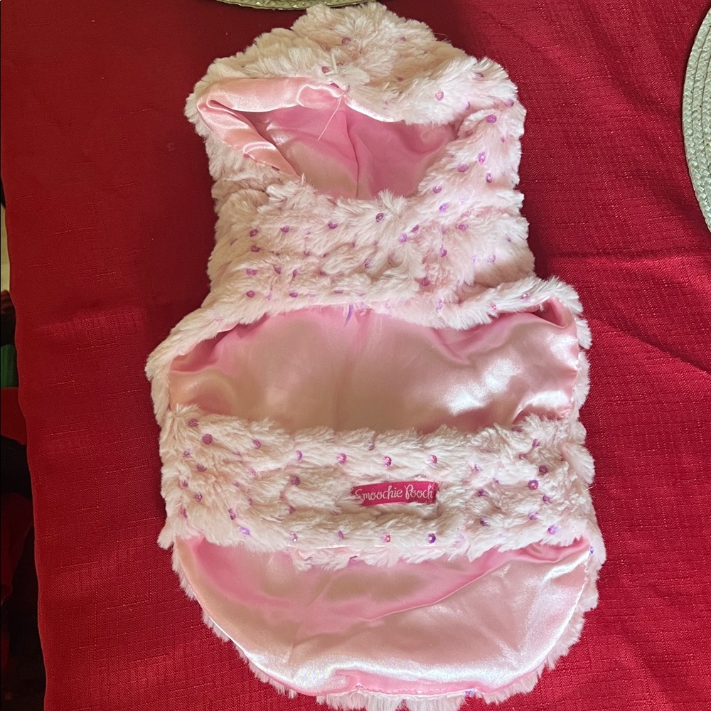 Smoochie Pooch Pink Dog Jacket Sz Small